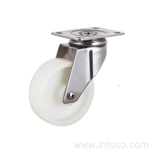 Medium Duty Stainless Steel White PP Swivel Casters